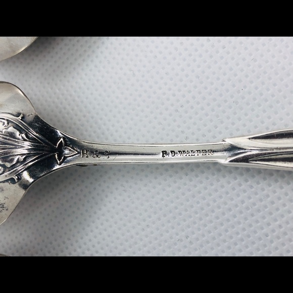 *SOLD* Antique Sterling Hotchkiss & Schreuder Tea Spoons - Picture 7 of 8